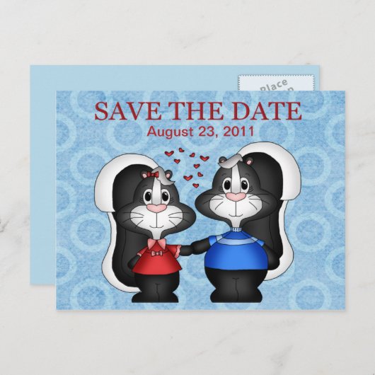 Skunk Save the Date Briefkaart (Voorkant / Achterkant)