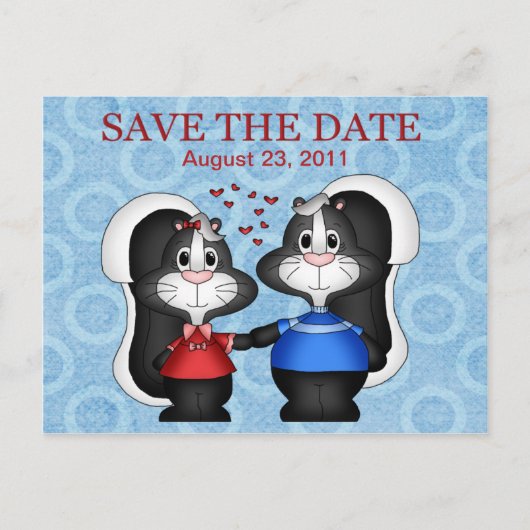 Skunk Save the Date Briefkaart (Voorkant)