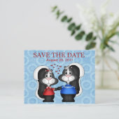 Skunk Save the Date Briefkaart (Staand voorkant)