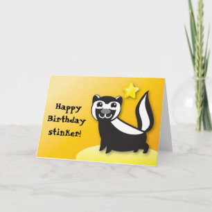 SKUNK schattig Kawaii glimlachend Kaart