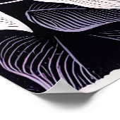 Skunk Skunks en Lila Struik Paarse Poster (Hoek)