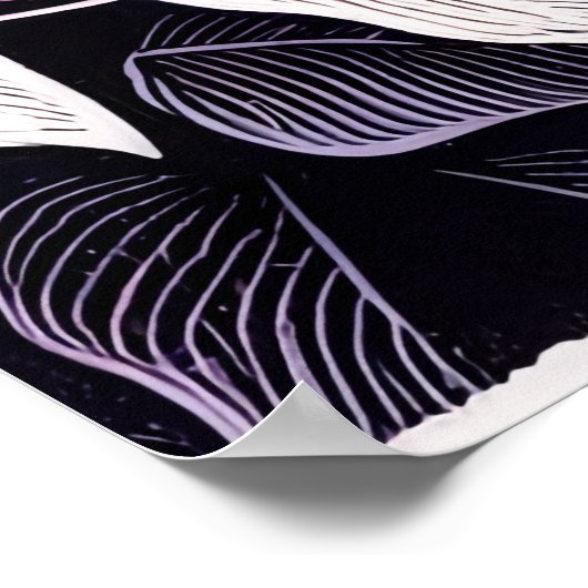 Skunk Skunks en Lila Struik Paarse Poster (Hoek)