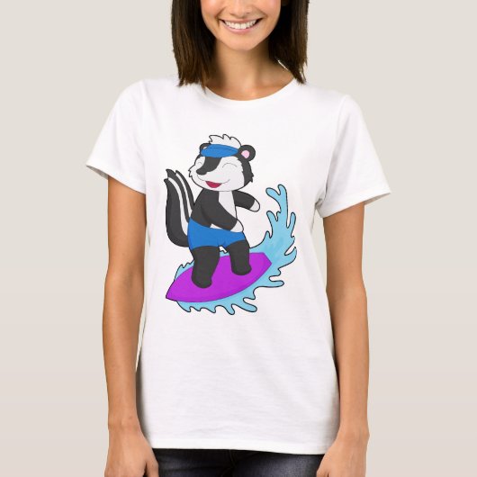 Skunk Surfen Surfplank Zomer T-shirt (Voorkant)
