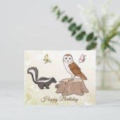Skunk und Eule Briefkaart (Staand voorkant)