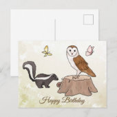 Skunk und Eule Briefkaart (Voorkant / Achterkant)