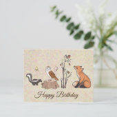 Skunk und Eule Postkarte Briefkaart (Staand voorkant)