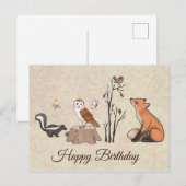 Skunk und Eule Postkarte Briefkaart (Voorkant / Achterkant)