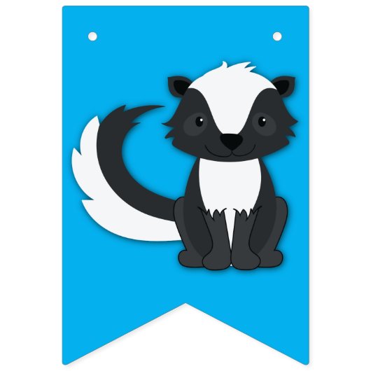 Skunk verjaardagsfeestje vlaggetjes (Eerste vlag)