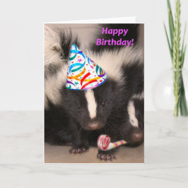 Skunk verjaardagskaart kaart