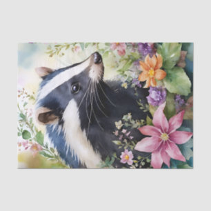 Skunk Waterverf Bloemenkunst Tissuepapier
