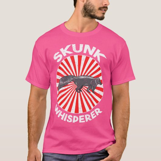 Skunk Whisperer Funny Zoo Keeper Idee Skunk T-shirt (Voorkant)