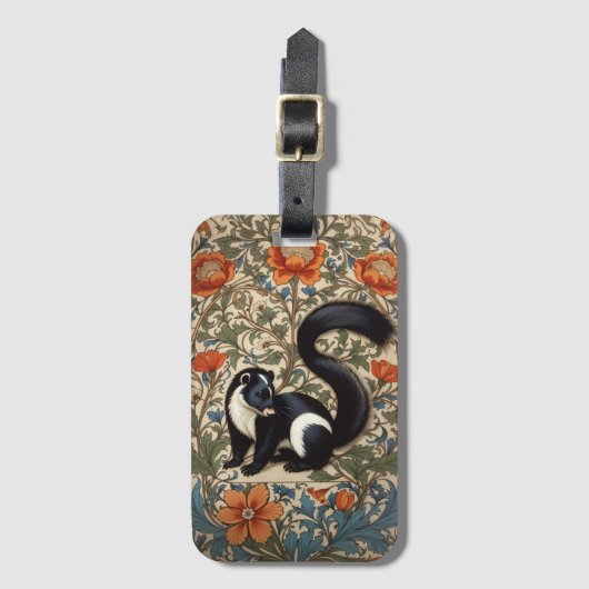  Skunk William Morris Geïnspireerd Bagagelabel (Voorkant (verticaal))