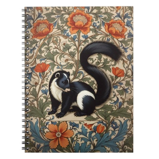 Skunk William Morris Geïnspireerd Notitieboek (Voorkant)