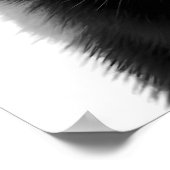 Skunk Woodland Modern Portret zwart wit Poster (Hoek)