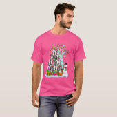 Skunk X-mas Tree Lighting Santa's Pet Skunk Funny T-shirt (Voorkant volledig)