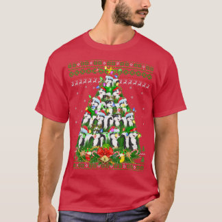 Skunk Xmas Lighting Tree Santa Skunk Ugly Christma T-shirt