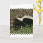 Skunkgedrag Wenskaart Kaart (Gele Bloem)