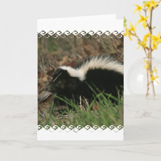 Skunkgedrag Wenskaart Kaart (Gele Bloem)