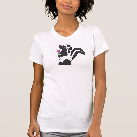 Skunkguy Lady's T-Shirt - Roze (Voorkant)