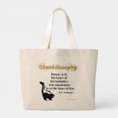 Skunkilosophy: echte stinkachtige grote canvas tas (Achterkant)