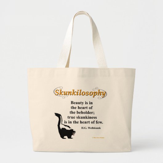 Skunkilosophy: echte stinkachtige grote canvas tas (Voorkant)