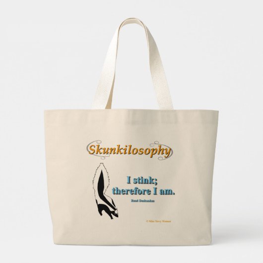 Skunkilosophy: Ik gooi grote Canvas tas (Achterkant)