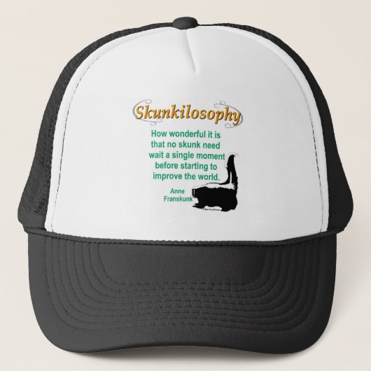 Skunkilosophy: Verbeter de wereld Trucker Pet (Voorkant)