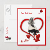 Skunks - Be Mine  Valentijnsdag Feestdagenkaart (Voorkant / Achterkant)