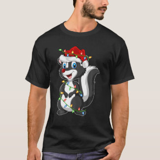 Skunks Dierenvriend Xmas Santa Hat Skunks Christma T-shirt
