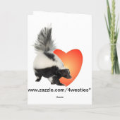 Skunks Gemakkelijk aan te passen Valentijn Feestdagen Kaart (Achterkant)