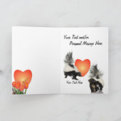 Skunks Gemakkelijk aan te passen Valentijn Feestdagen Kaart (Binnen)