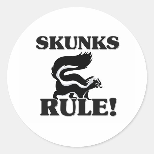 SKUNKS Regel! Ronde Sticker (Voorkant)