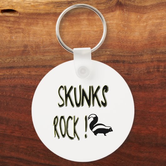 Skunks Rock! Button Sleutelhanger (Voorkant)
