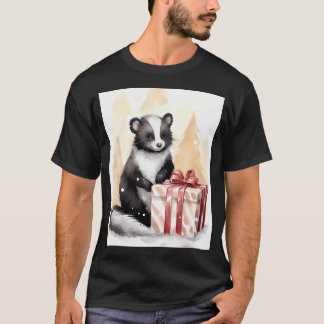 Skunks Snowy Surprise T-shirt