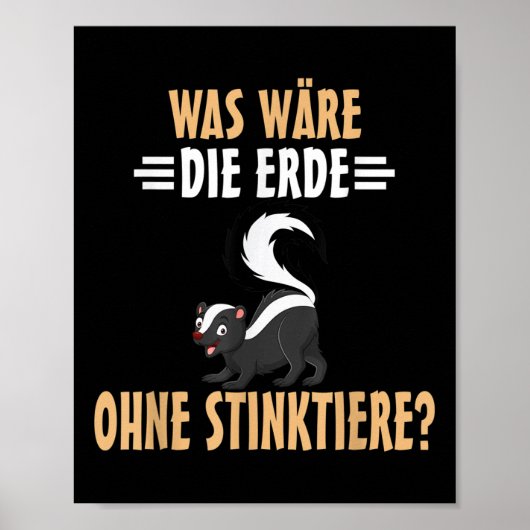 Skunks voor milieubescherming poster (Voorkant)