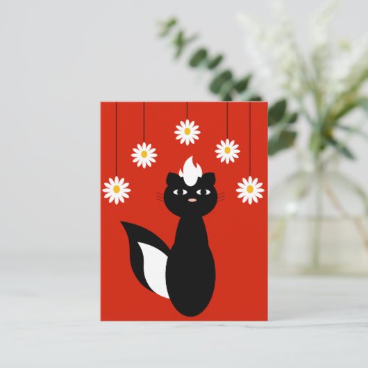 Skunky Flowers Briefkaart (Staand voorkant)