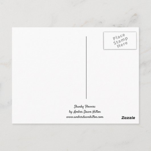 Skunky Flowers Briefkaart (Achterkant)