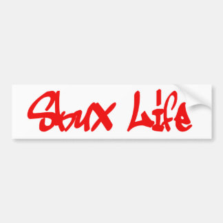 Skux Life: Red Graffiti Logo Design Bumpersticker