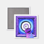 Skwot Boven Assie de Barker op Oog Alien Magneet (Voorkant / Achterkant)