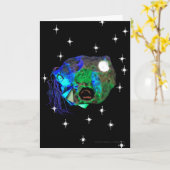 Skwot boven Master Asteroidhead met sterren Alien Kaart (Gele Bloem)