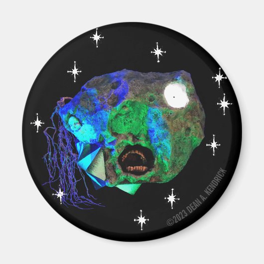 Skwot boven Master Asteroidhead met sterren Magneet (Voorkant)