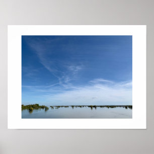Sky Above Water Blauwe Kleur Fotografie Poster