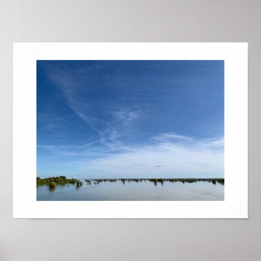Sky Above Water Blauwe Kleur Fotografie Poster (Voorkant)