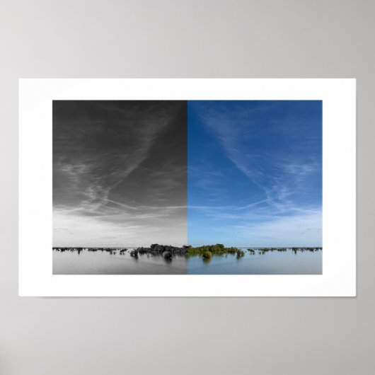 Sky Above Water Reflection Photography  Poster (Voorkant)