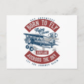 Sky Adventure geboren voor vliegen Briefkaart (Voorkant)