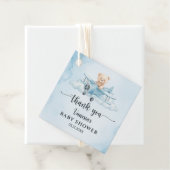 Sky Adventure Schattigee teddybeer piloot Dank u Bedankjes Labels (In situ)