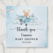 Sky Adventure Schattigee teddybeer piloot Dank u Bedankjes Labels (Voorkant)