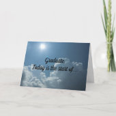 Sky Afstuderen Wenskaart Kaart (Voorkant)