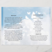 Sky and Butterfly Funeral Programme sjabloon (Achterkant)
