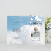 Sky and Butterfly Funeral Programme sjabloon (Staand voorkant)
